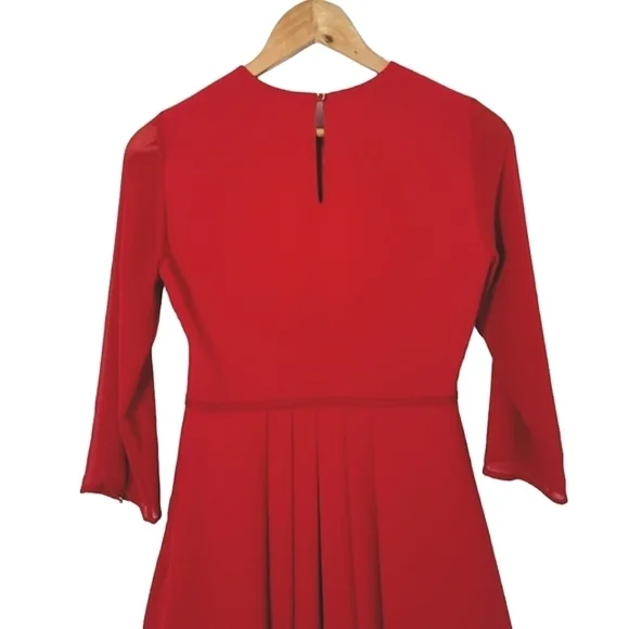 TED BAKER Red Finna Bow Detail Mini Dress Women's Size Ted 0/ US 2 - Picture 10 of 15